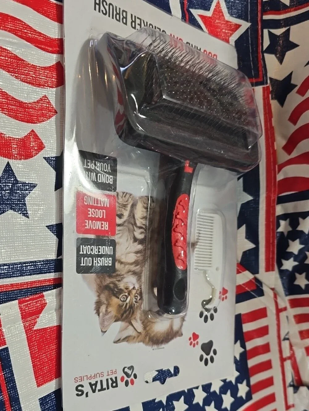 Black and Red Dog & Cat Slicker Brush